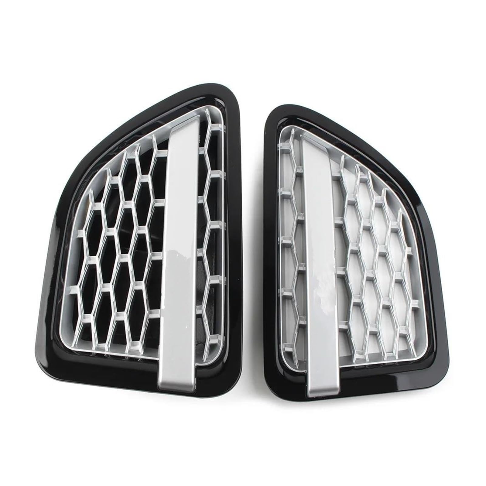 Kühlergrill 2X Für Land Für Rover L320 Für Range Für Rover Für Sport 2005 2006 2007 2008 2009 ABS Auto Styling Grill Auto Vorderseite Kotflügel Air Vent Grille Kühler(Black Silver Silver) von IMAWUHM