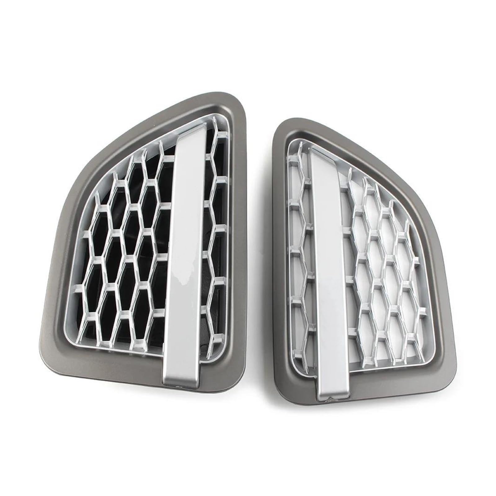 Kühlergrill 2X Für Land Für Rover L320 Für Range Für Rover Für Sport 2005 2006 2007 2008 2009 ABS Auto Styling Grill Auto Vorderseite Kotflügel Air Vent Grille Kühler(Gray Silver Silver) von IMAWUHM