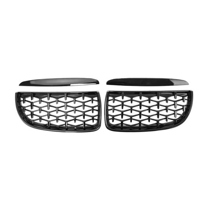 Kühlergrill Auto Front Niere Kühlergrill Für E90 E91 323I 328I 335I 330I 325I 3 Serie 2005-2008 Diamant Stil Grills Racing Grill Kühler(Schwarz) von IMAWUHM