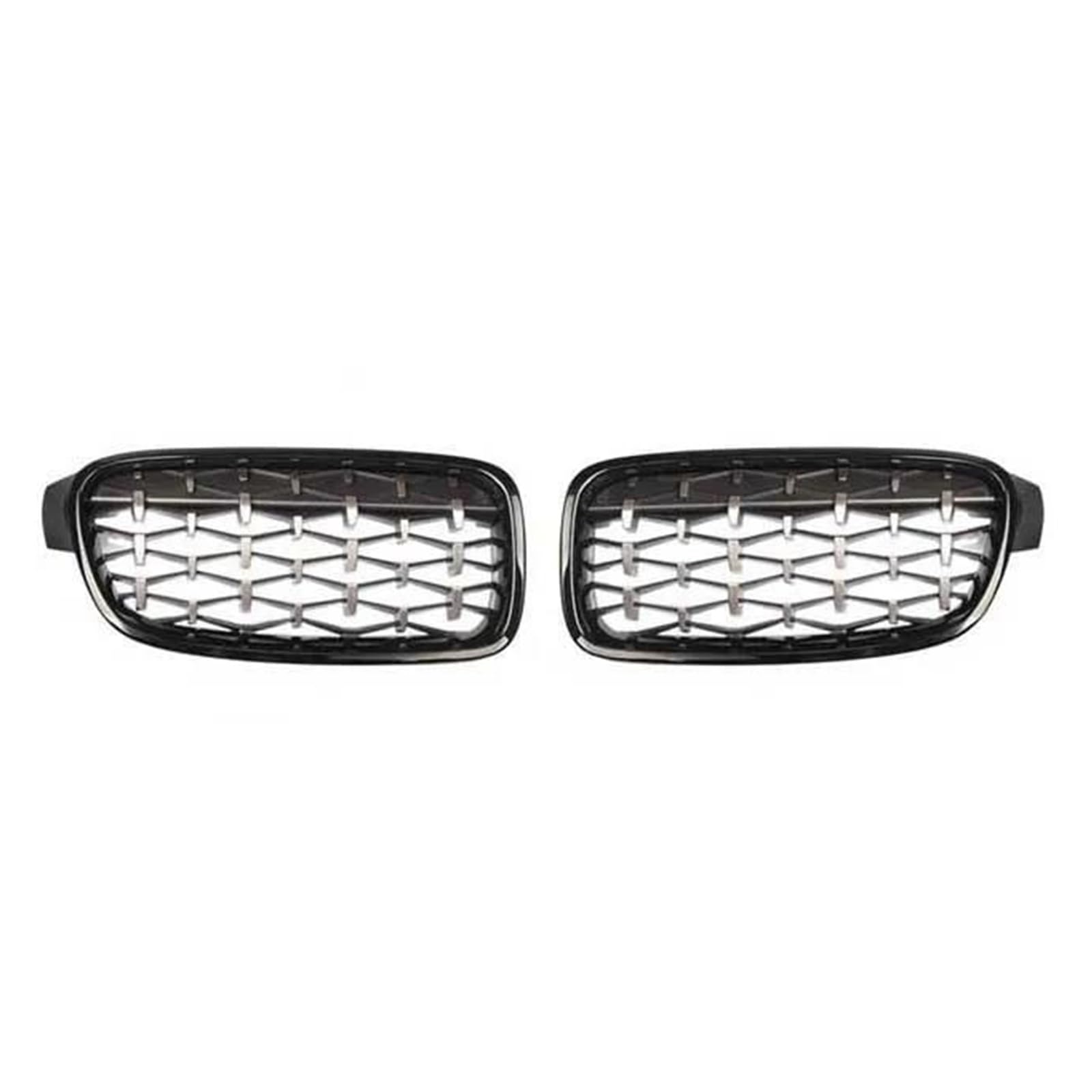 Kühlergrill Auto Front Sport Grill Für 3-Serie F30 F31 F35 320i 320d 325i 2012 2013 2014 2015 2016 2017 Nieren Grills Stern Kühler(Black Silver) von IMAWUHM