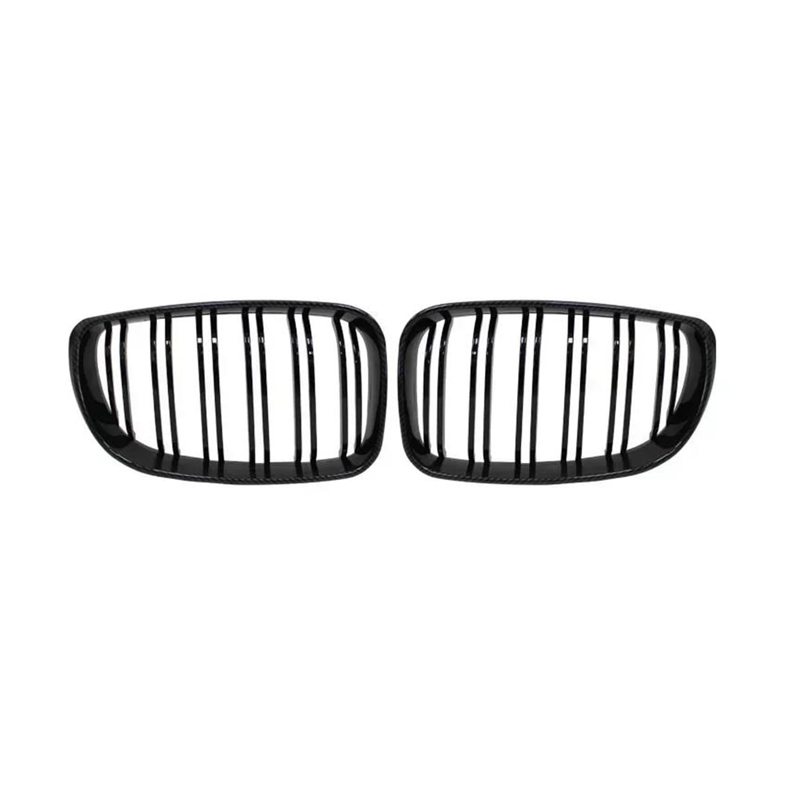 Kühlergrill Auto Frontstoßstange Nierengrill Racing Grills Gitter Glanz Schwarz Doppellamellen Grill 2007-2011 Für E81 E87 E82 E88 128I 130I 135I Kühler(Kohlefaser) von IMAWUHM