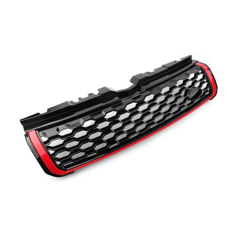 Kühlergrill Auto-Oberer Kühlergrill Für Land Für Rover Für Range Für Rover Für Evoque 2010 2011 2012 2013 2014-2018 Schwarz Glänzend Kühler(Rot) von IMAWUHM