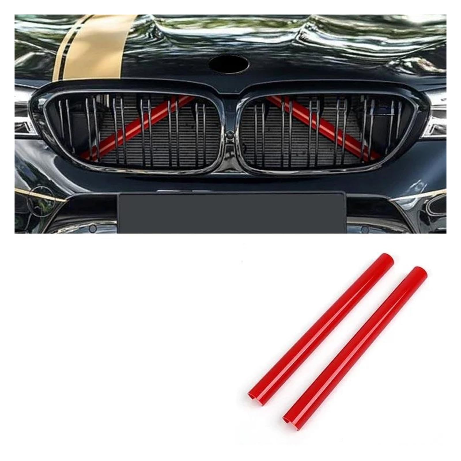 Kühlergrill Auto Sport Styling Dekoration Zubehör Auto Kühlergrill Zierleisten Für F30 F31 F32 F33 F34 F36 F20 F21 F22 F23 G29 Kühler(Rot) von IMAWUHM