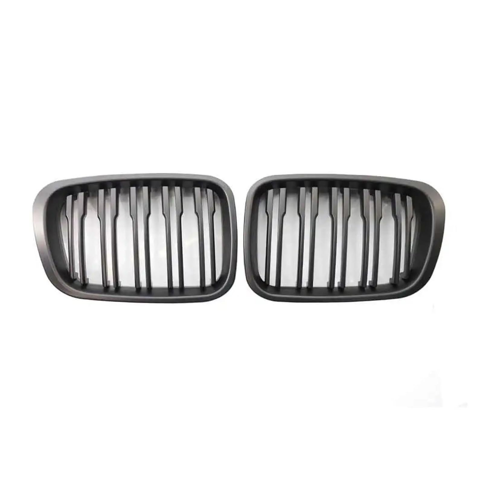 Kühlergrill Auto-Styling Doppel-Linie Auto ABS Front Stoßstange Kühlergrill Nierengrill Mattschwarz Für E46 3er Serie 1998 1999 2000 2001 Kühler(Matt-schwarz) von IMAWUHM