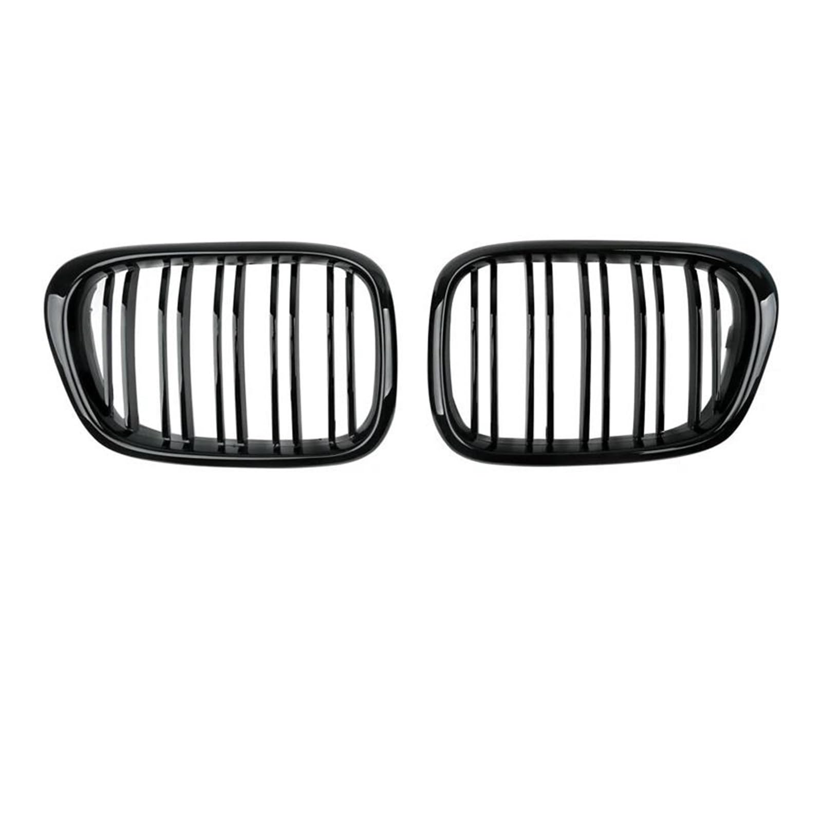 Kühlergrill Auto-Tuning-Body-Kit Für E39 5er-Serie 1999 2000 2001 2002 2003 Facelift-Grill Schwarz Matt Chrom Front Nierengrill Kühler(Gloss Black II) von IMAWUHM