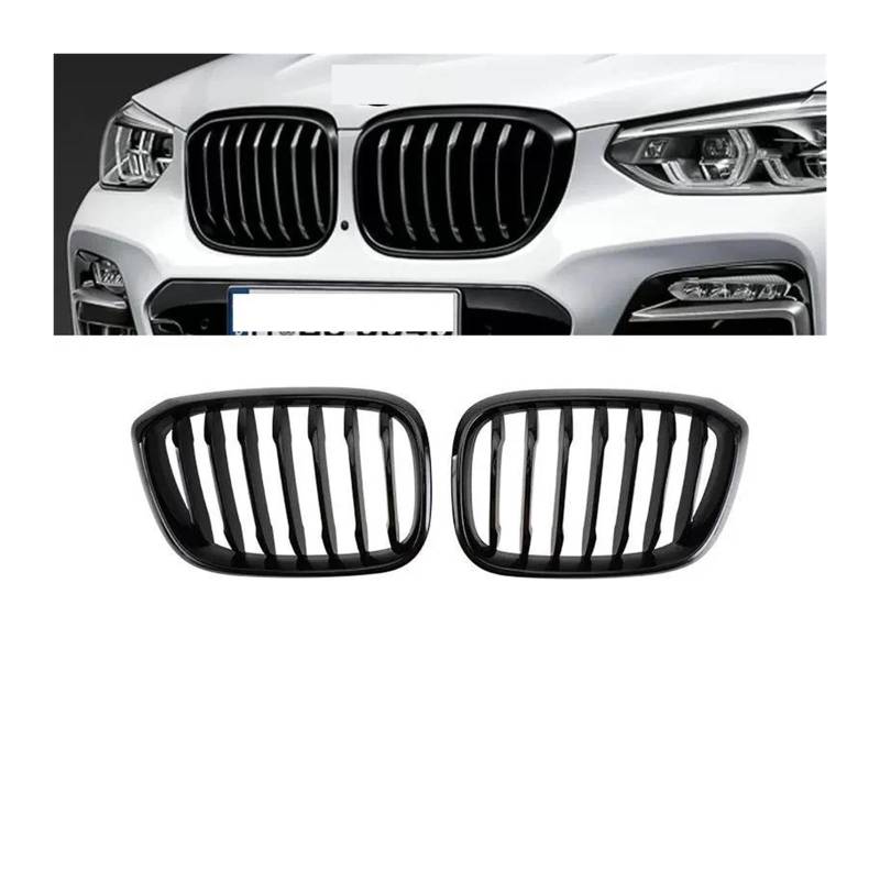 Kühlergrill Auto-Tuning Front Nieren Grills Grille Glanz Schwarz Für X3 G01 X4 G02 2019 2020 2021 Kühler(18-21 GB Single Slat) von IMAWUHM