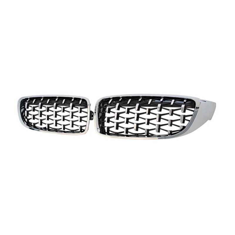 Kühlergrill Autogrills Racing Grillgitter Für 4er F32 F33 F36 M3 F80 M4 F82 Diamant-Auto-Frontstoßstangengrill 2012-2018 Kühler(Silber) von IMAWUHM