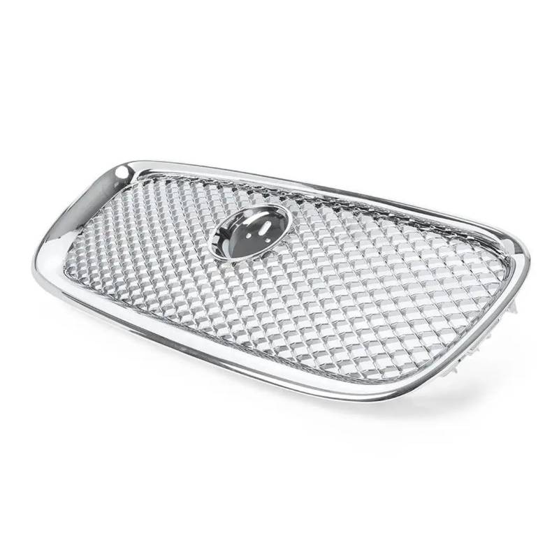 Kühlergrill Autozubehör Für Jaguar XF XFR X250 2012 2013 2014 2015 Front Racing Grill Oberer Mesh-Kühlergrill Mit Emblem Kühler(Silber) von IMAWUHM