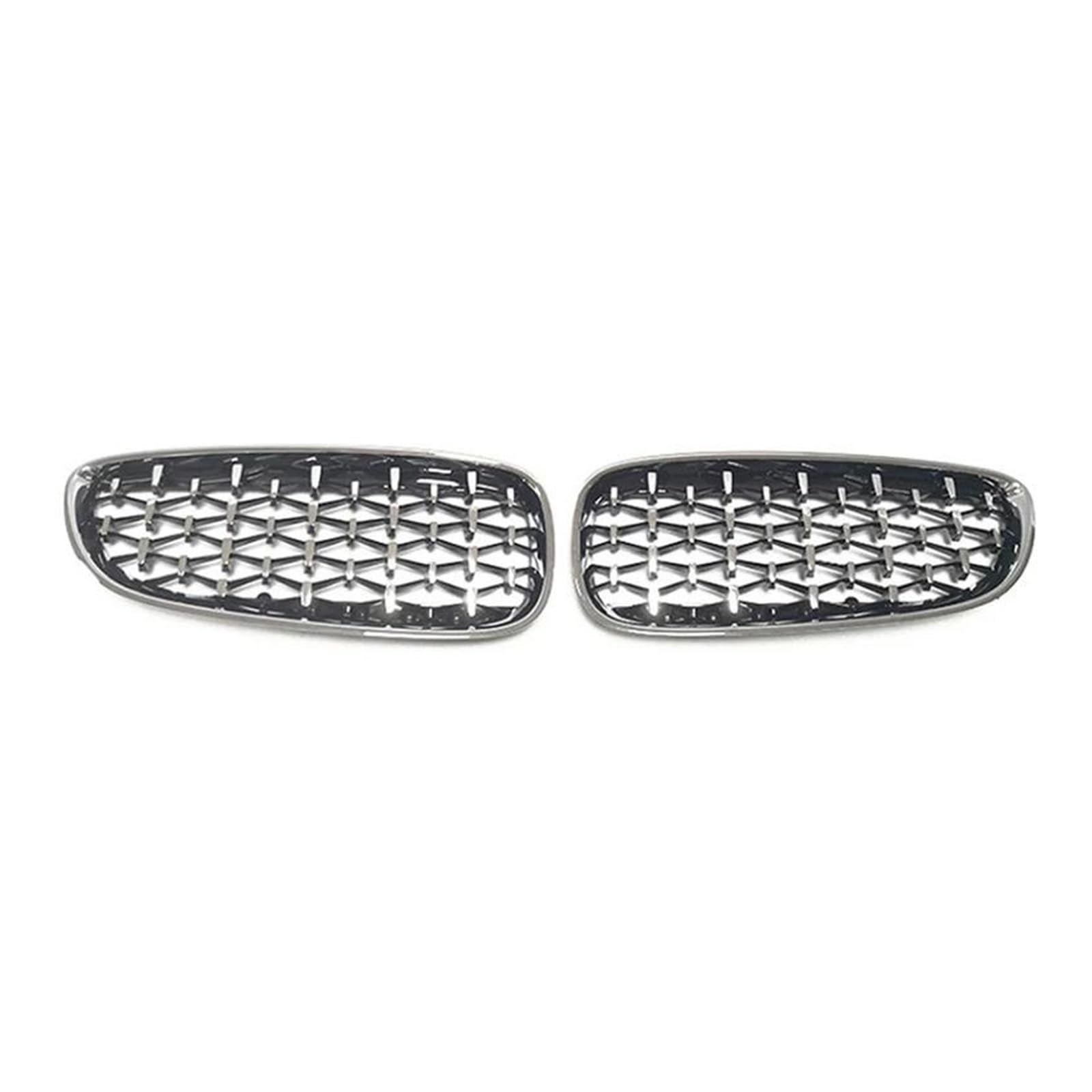 Kühlergrill Diamantgrill Auto Vorderen Stoßfänger Nierengrill Racing Grills Für Z4 E89 2009-2016 ABS Grille Auto Zubehör Glänzend Kühler(Full Silver) von IMAWUHM