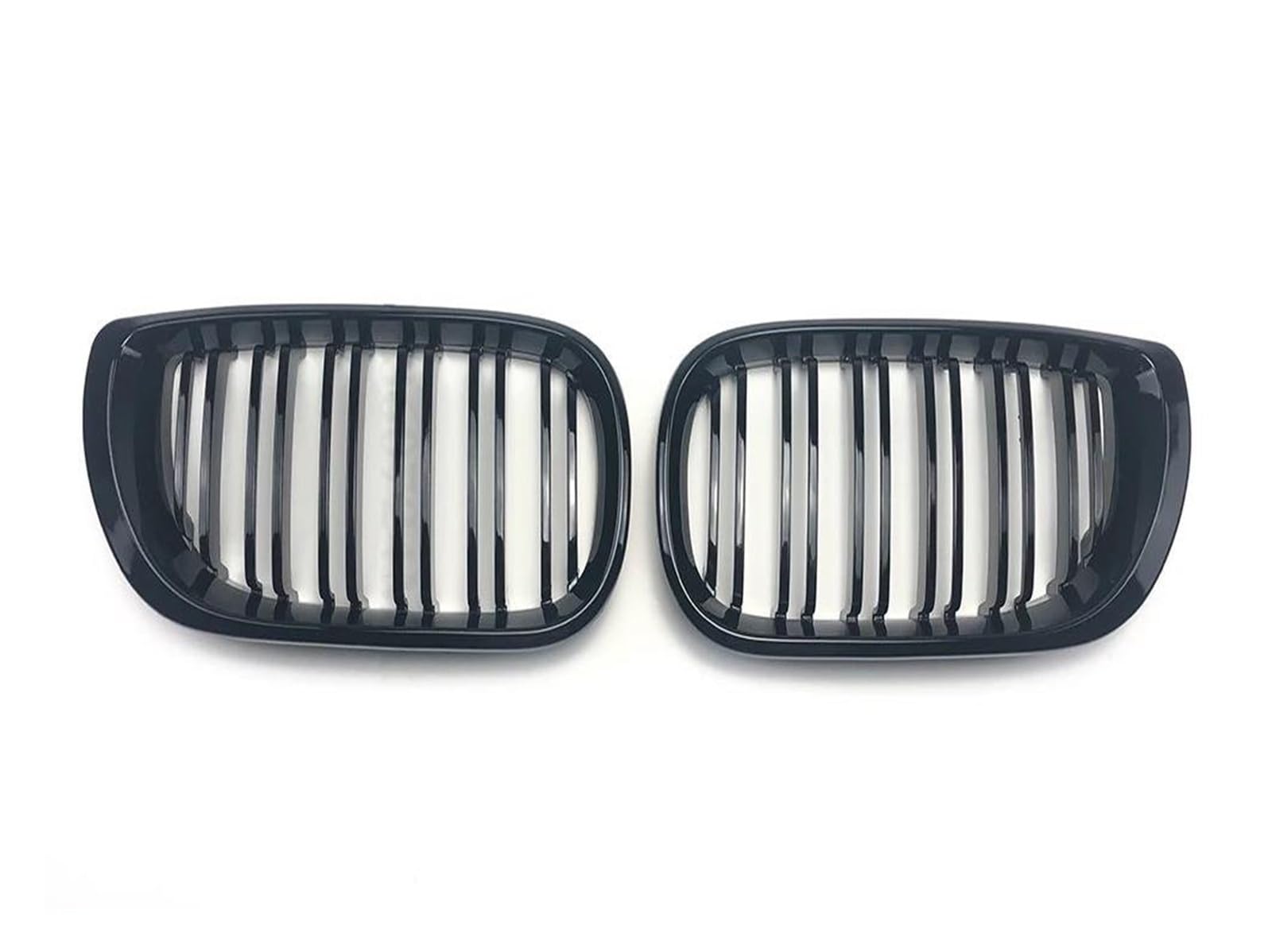 Kühlergrill Front Niere Doppel Lamellen Grill Tuning Für E46 2/4 Tür 3 Serie 2002 2003 2004 2005 318i 320i 325i 330i Kühlergrill Glänzend Schwarz Kühler(4 Door Gloss Black) von IMAWUHM