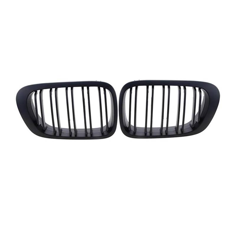 Kühlergrill Front Nierengrill Grille Autozubehör Passend Für 3er E46 Coupé 2Türer 1998-2001 Glänzend Schwarz Matt Schwarz Kühler(Kidney Grille D) von IMAWUHM