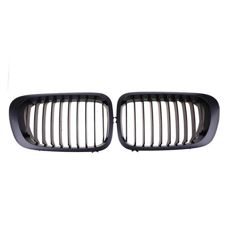 Kühlergrill Front Nierengrill Grille Autozubehör Passend Für 3er E46 Coupé 2Türer 1998-2001 Glänzend Schwarz Matt Schwarz Kühler(Kidney Grille E) von IMAWUHM