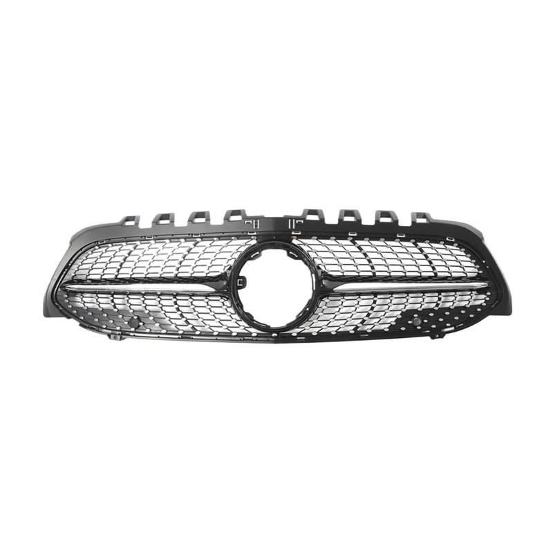 Kühlergrill Frontgrill Für Benz A-Klasse W177 2019-2022 A200 A220 A250 A35 Für AMG Chrom Schwarz Diamanten Stil Grille Schwarz Für GTR Kühler(Diamonds-Black) von IMAWUHM