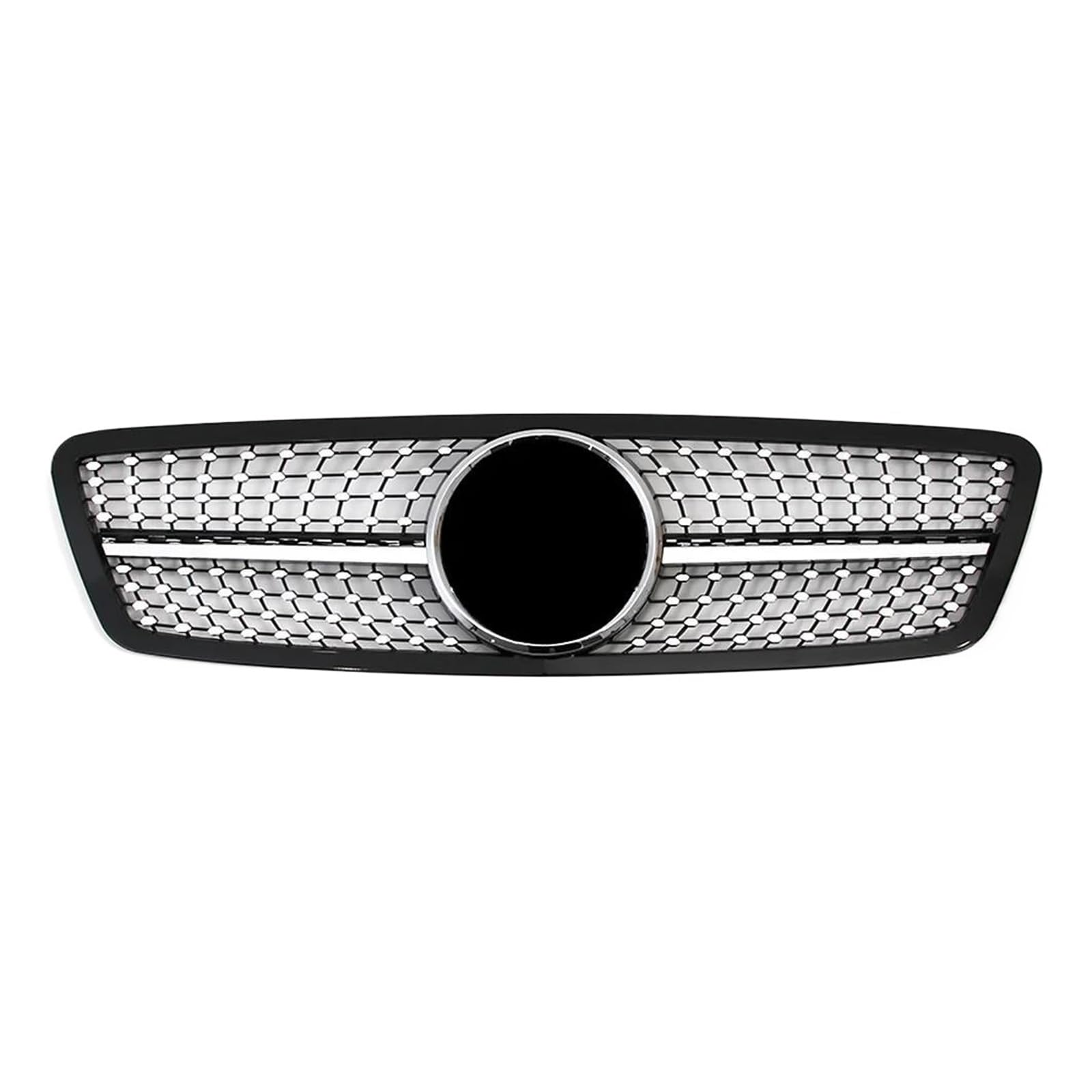 Kühlergrill Frontgrill Für Benz B-Klasse W246 2012-2014 B180 B200 B250 Chrom Silber Diamanten Stil Grille Glänzend Schwarz Für GTR Kühler(D-Chrome 1 Pin) von IMAWUHM