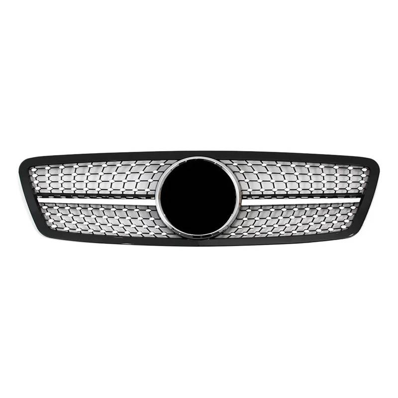 Kühlergrill Frontgrill Für Benz B-Klasse W246 2012-2014 B180 B200 B250 Chrom Silber Diamanten Stil Grille Glänzend Schwarz Für GTR Kühler(D-Chrome 1 Pin) von IMAWUHM