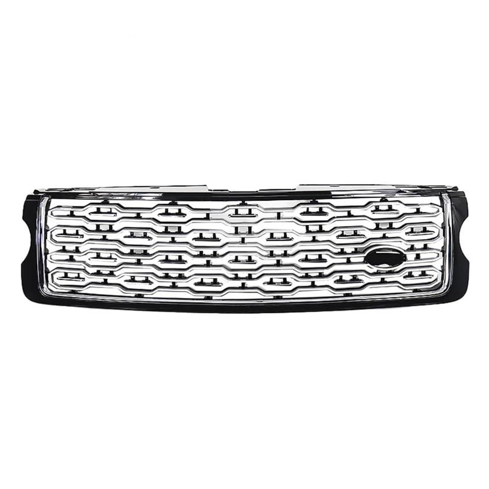 Kühlergrill Frontstoßstangengrill Für Land Für Rover Für Range Für Rover Für Vogue SVA 2013-2017 L405 Auto Obere Stoßstangenhaube Mesh-Gitter Kühler(Black Silver) von IMAWUHM