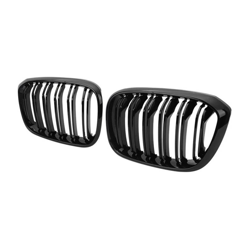 Kühlergrill Für 3 4 X3 G01 G08 X4 G02 2018 2019 2020 2021 Renngitter Auto-Styling Doppellamellen-Auto-Frontgrill Gitter Nierengrill Kühler(Gloss Black) von IMAWUHM