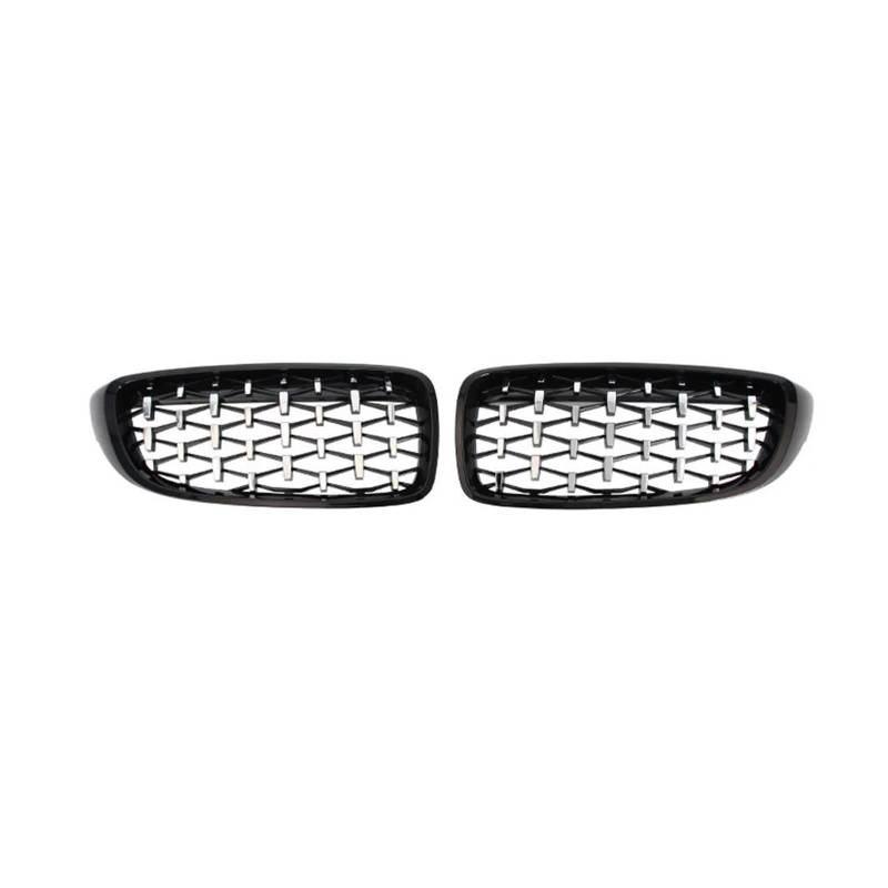 Kühlergrill Für 4er F32 F33 F36 M3 F80 M4 F82 F83 2014-2017 Frontstoßstangengitter, Schwarz Glänzend, Nieren-Raute-Kühlergrill Kühler(Black Silver) von IMAWUHM