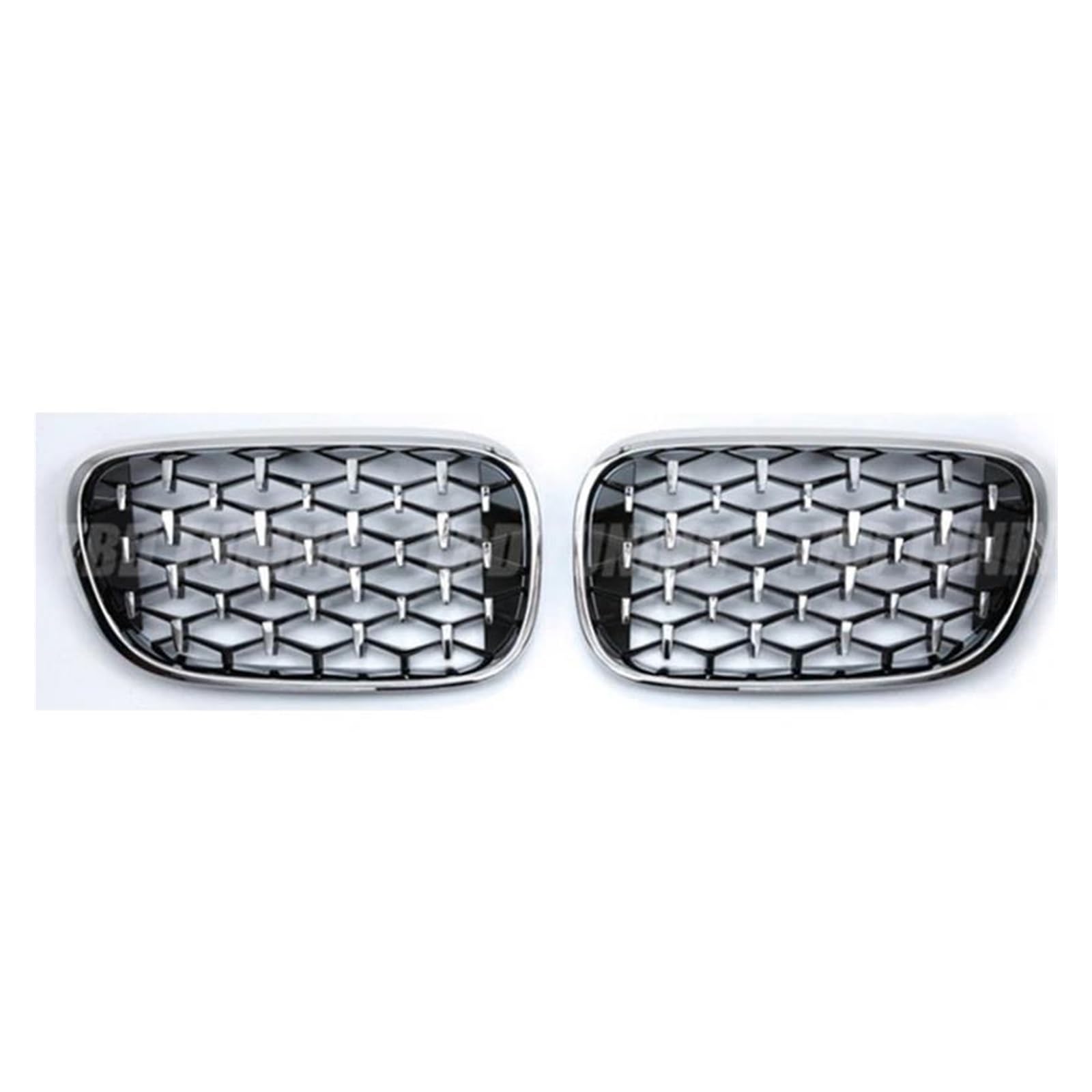 Kühlergrill Für 7 Series G11 G12 730li 740li 2016-2019 Auto ABS Gitter Grill Teile Diamant Auto Vorderen Stoßfänger Nierengrill Racing Grills Kühler(Silber) von IMAWUHM