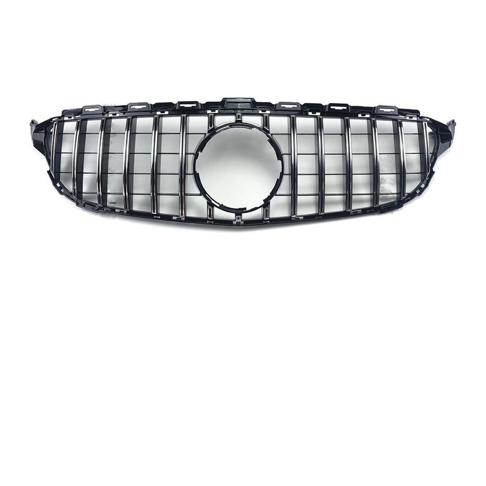 Kühlergrill Für AMG Für Benz C 2014-2021 Verkleidung Für W205 C205 S205 Für GTR GT Diamant Frontstoßstangengrill Racing Einlasshaube Grill Center Mesh Kühler(14-18 G Silvery) von IMAWUHM