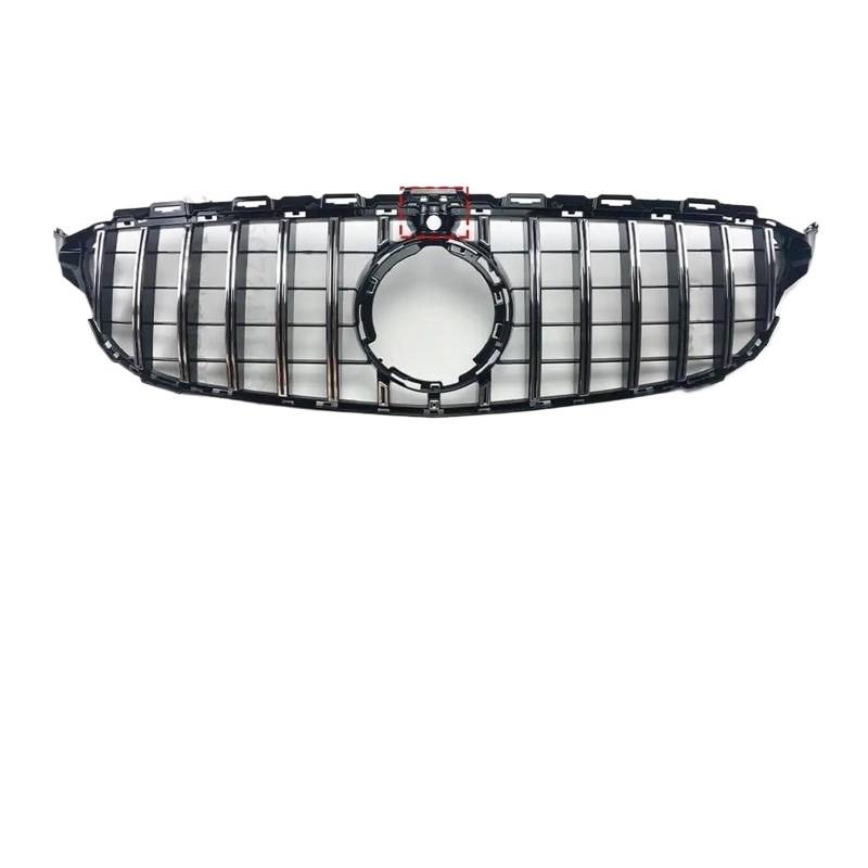 Kühlergrill Für AMG Für GT Für GTR Diamond Style Refit Einlassgitter Frontgrill Grill Tuning Für Benz C W205 C205 S205 2014-2021 Kühler(19-21 G Silver -Cam) von IMAWUHM