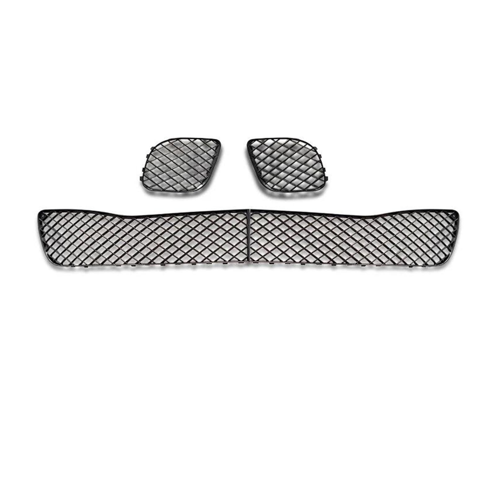 Kühlergrill Für Bentley Für Flying Für Spur 2010-2013 3W5807667 Auto Vorderen Stoßfänger Schutz Grille Grille Grid Mash Auto Teil Kühler(Matte Black 3pcs) von IMAWUHM