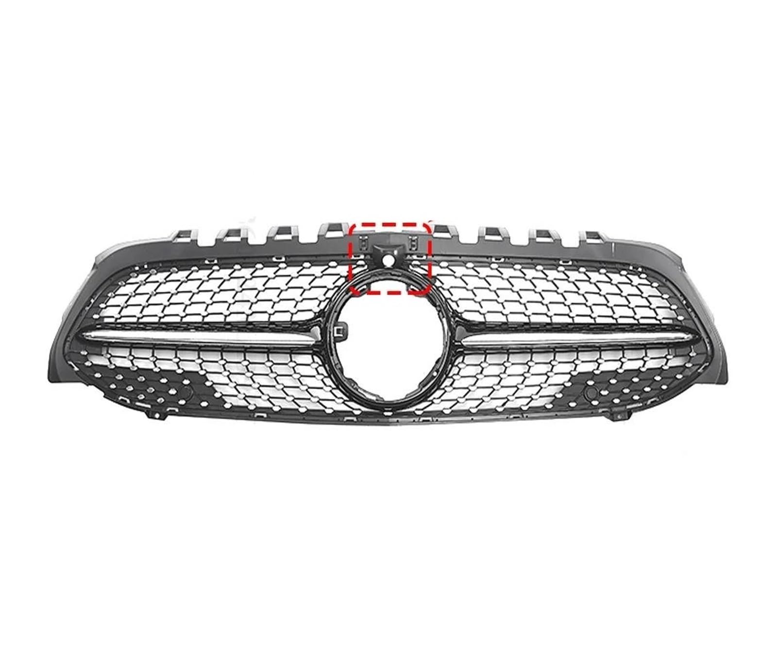 Kühlergrill Für Benz A Oder A35 W177 Für 2019–2022 GT Diamond Style Front Raadiator Gitter Stoßstange Kühlergrill Haube Mesh Grill Body Kit Tuning Kühler(D Black-Hole) von IMAWUHM