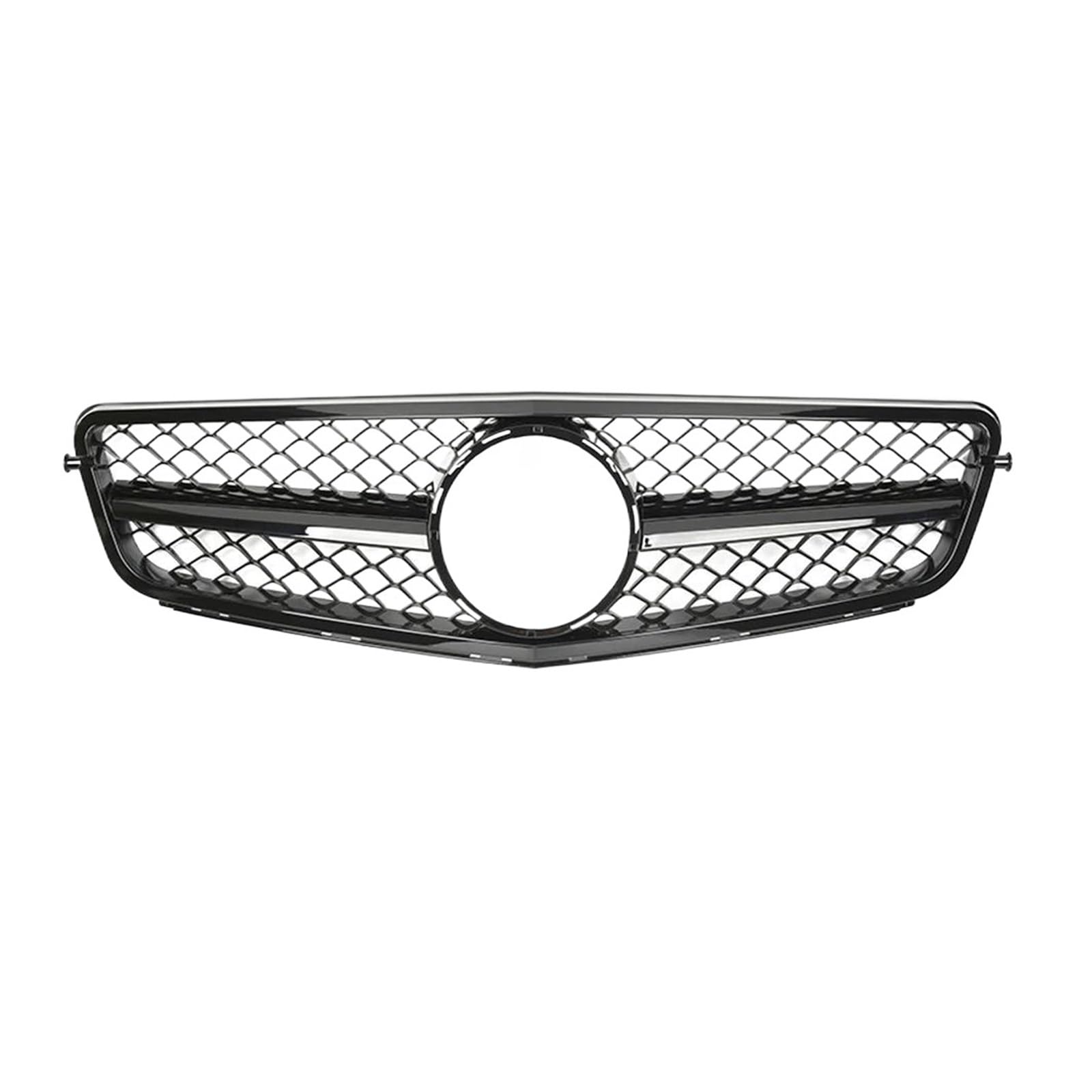 Kühlergrill Für Benz C W204 C43 2008-2014 C180 C200 C250 C300 Für AMG GT Diamant Tuning Front Stoßstange Kühlergrill Haube Grill Kühler(A-Glossy Black) von IMAWUHM