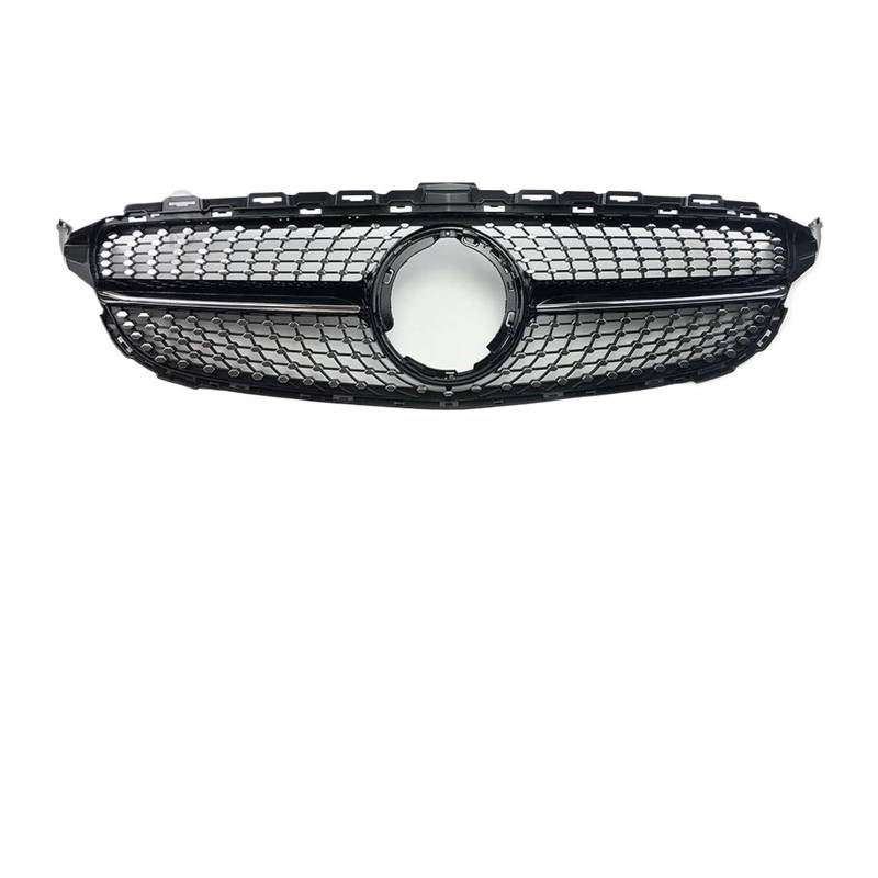 Kühlergrill Für Benz C W205 C205 S205 2014-2021 Für AMG Stil Refit Für GT Für GTR Diamant Inlet Mesh Front Grille Grill Tuning Kühler(19-21 D Black) von IMAWUHM