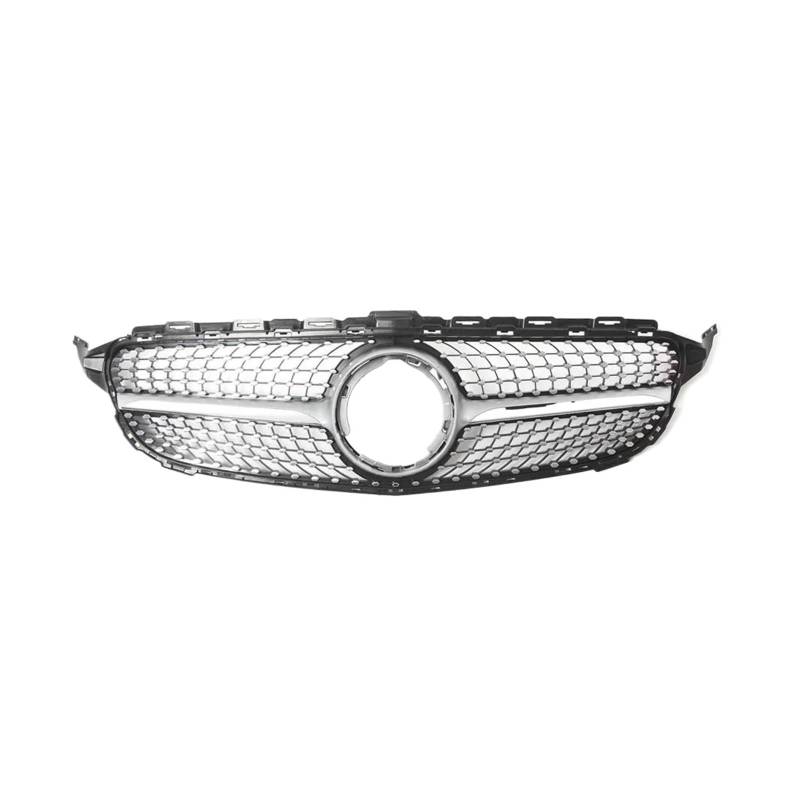 Kühlergrill Für Benz C W205 C205 S205 2019-2021 C180 C200 C250 C260 C300 Frontgrill Racing Grill Diamant Stil Mesh Kühler(D- Silver) von IMAWUHM