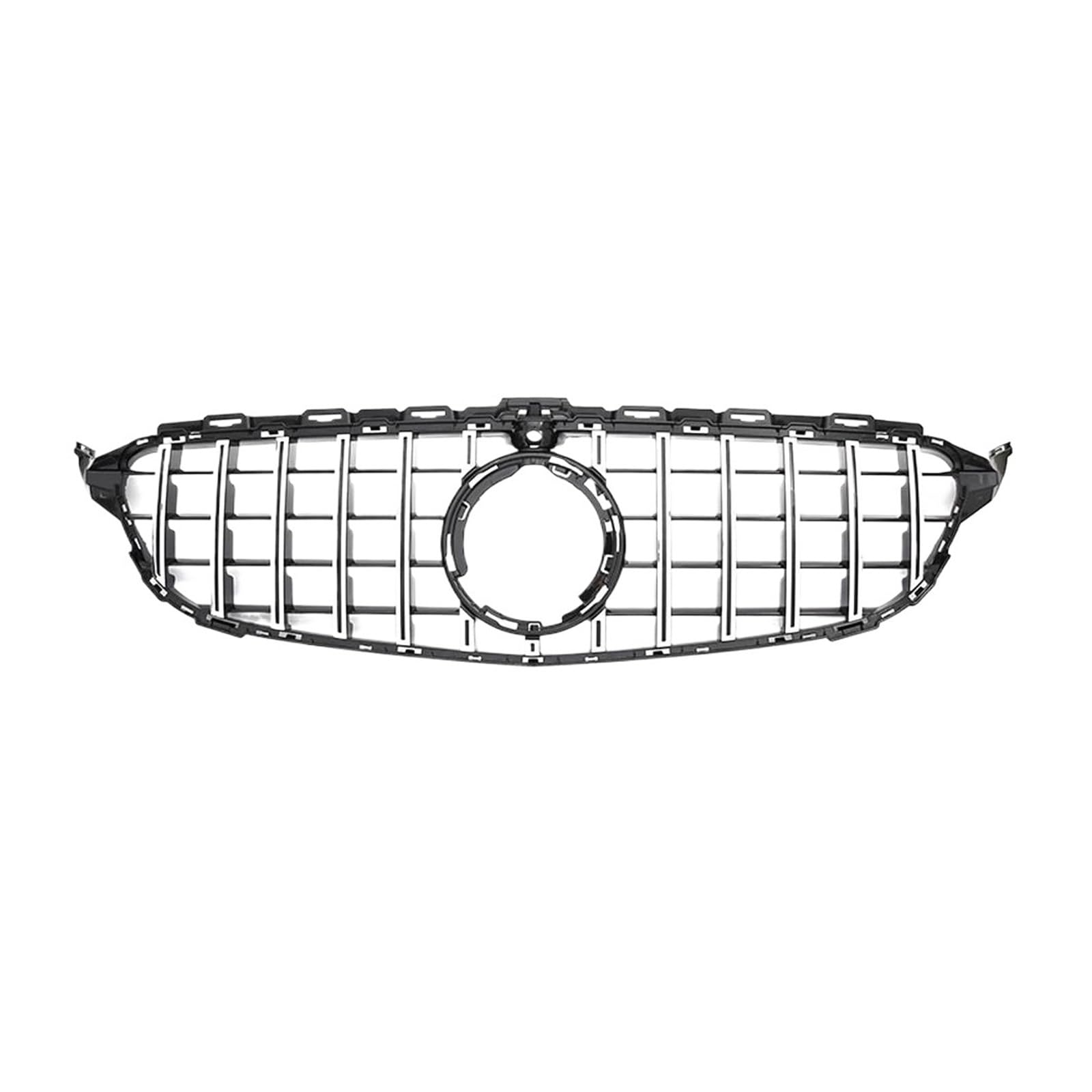 Kühlergrill Für Benz C W205 C205 S205 2019-2021 C180 C200 C250 C260 C300 Frontgrill Racing Grill Diamant Stil Mesh Kühler(G-Silver Whole) von IMAWUHM