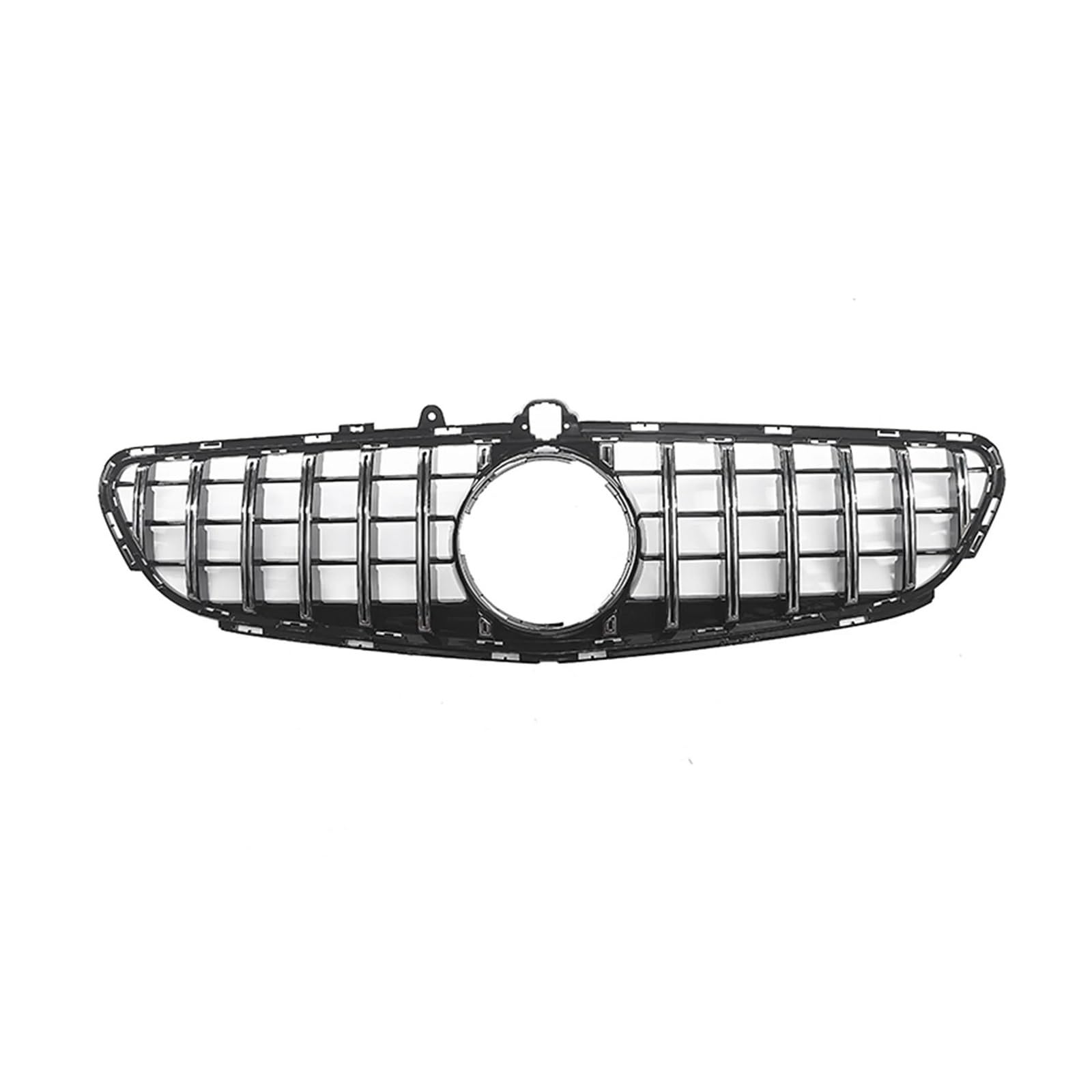 Kühlergrill Für Benz C218 W218 CLS63 Für AMG 2015-2017 Nur GT Stil Silber/Schwarz Auto Obere Stoßstange Haube Mesh Grid Front Kühlergrill Kühler(Silber) von IMAWUHM