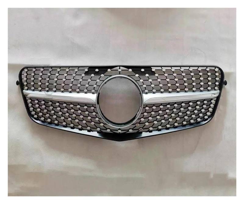 Kühlergrill Für Benz E Klasse W212 2009-2015 GT Diamant Stil Sport Kühlergrill Vorne Kühler Ansaug Grill Grille Stoßstange Zubehör Tuning Kühler(09-12 D Silver) von IMAWUHM