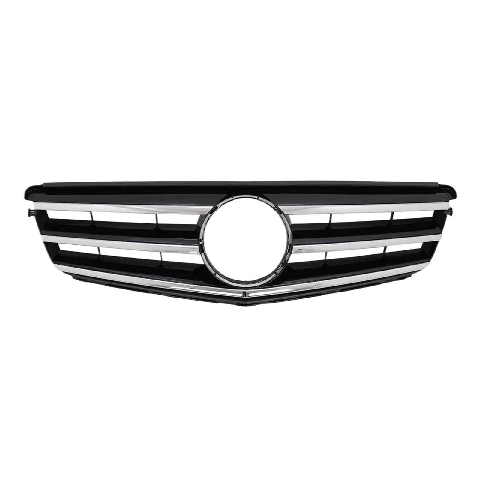 Kühlergrill Für Benz Für C-klasse W204 2008-2014 C180 C200 C350 Chrom Silber Diamanten Kühlergrill Glänzend Schwarz Für GTR Stil Front Stoßstange Kühlergrill Kühler(S-Chrome Black) von IMAWUHM