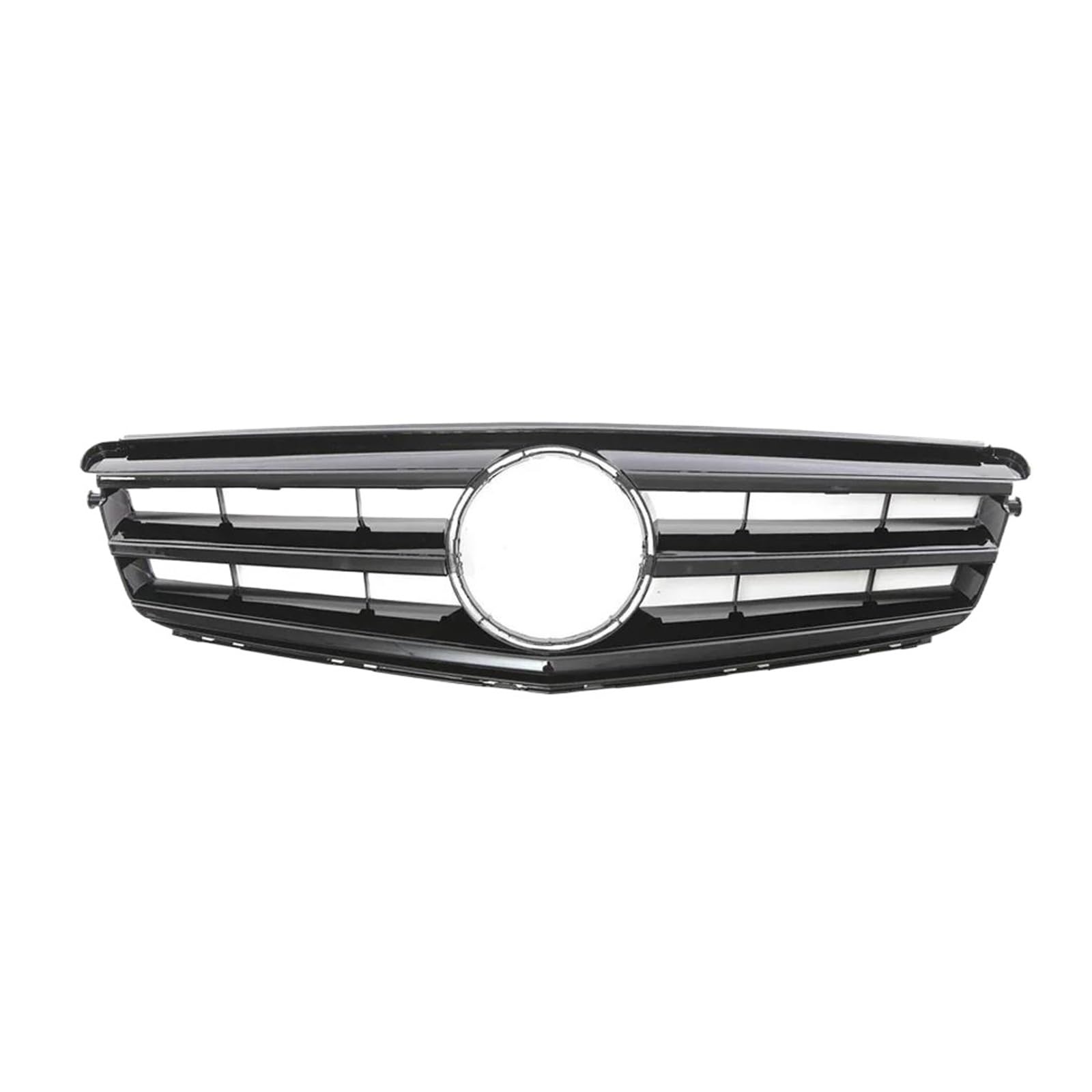 Kühlergrill Für Benz Für C-klasse W204 2008-2014 C180 C200 C350 Chrom Silber Diamanten Kühlergrill Glänzend Schwarz Für GTR Stil Front Stoßstange Kühlergrill Kühler(S-Glossy Black) von IMAWUHM