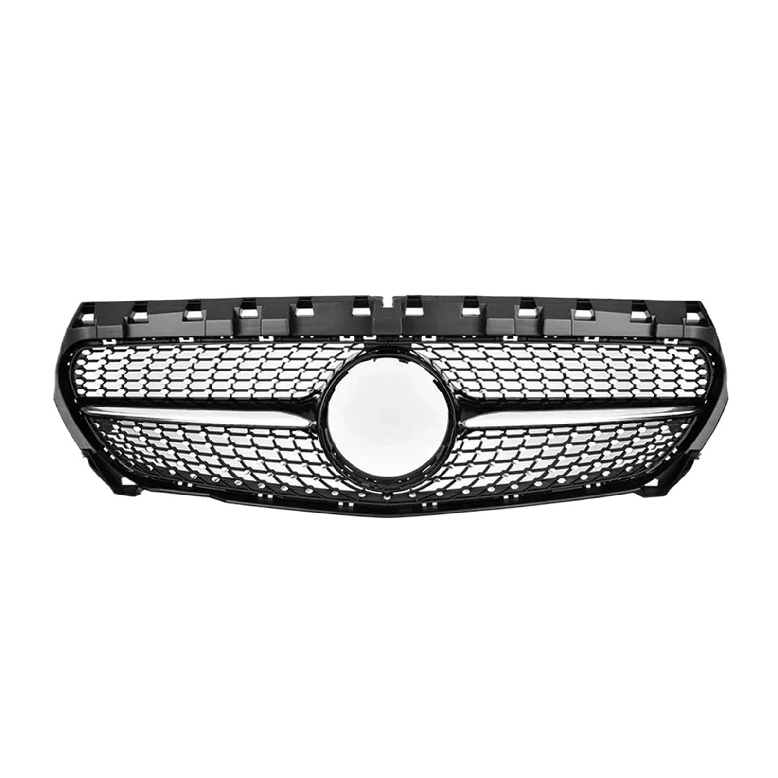 Kühlergrill Für Benz Für CLA-Klasse W117 2013-2019 Für CLA180 Für CLA200 Für CLA250 Für CLA45 Für AMG Chrom Für GTR Style Grille Diamonds Stoßstangengrill Kühler(D-Black) von IMAWUHM