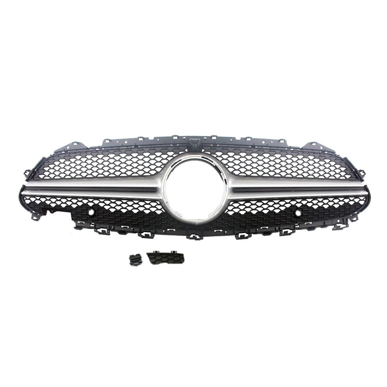 Kühlergrill Für Benz Für CLS-Klasse W257 C257 Vorne Racing Grille Facelift Stoßstange Center Grill 2018 2019 2020 2021 2022 2023 2024 Kühler(D Style Silver) von IMAWUHM