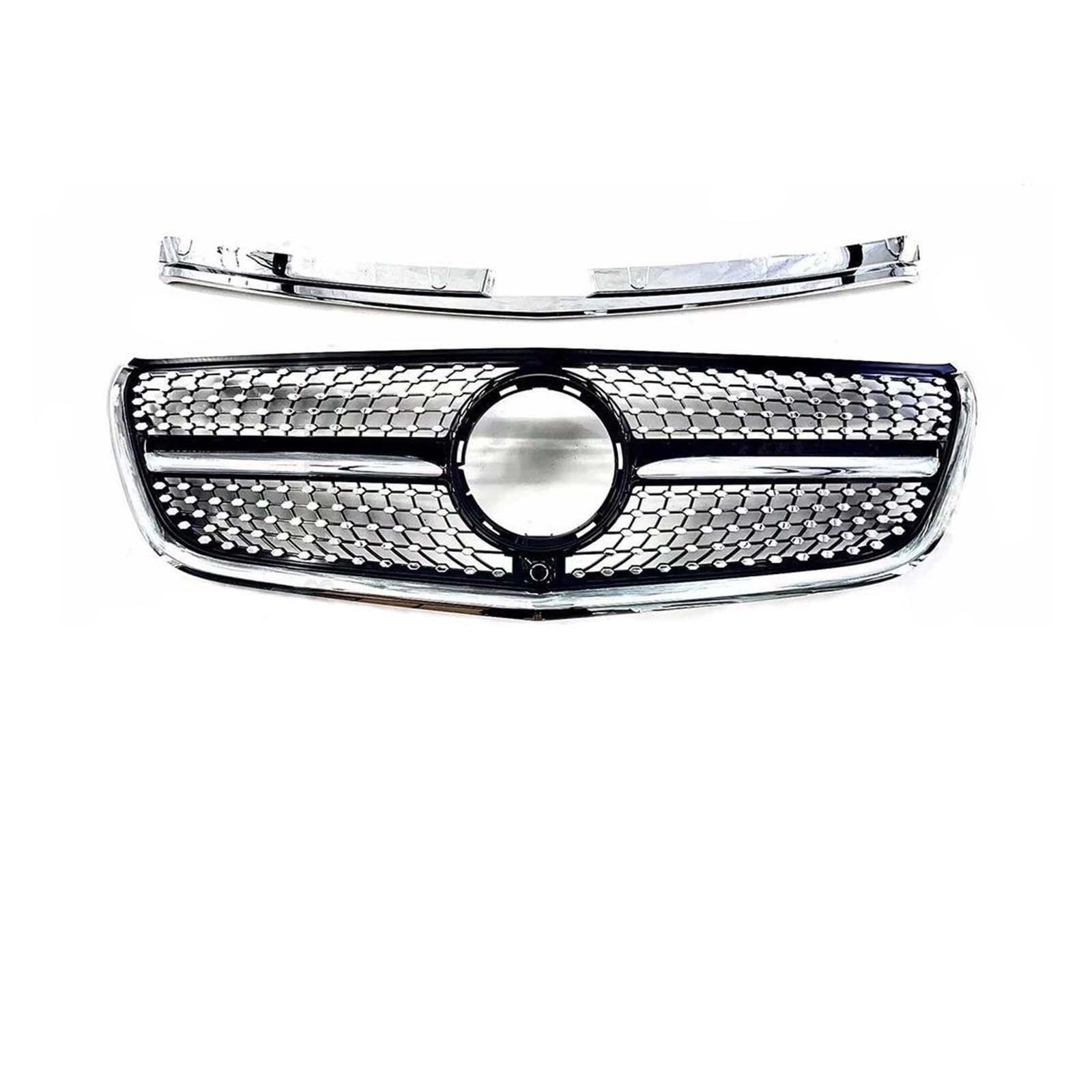 Kühlergrill Für Benz Für Vito V W447 2015-2019 2020-2023 Wie V250 V300 V260 Tuning Body Kit Diamond Style Frontgrill Stoßstange Einlassgrillgitter Kühler(A 15-19 Black) von IMAWUHM