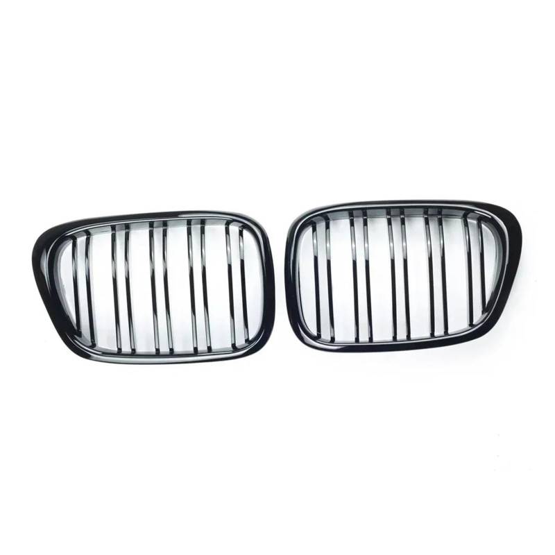 Kühlergrill Für E39 5 Series 525 528 1995-2004 Zubehör Auto Front Hood Grill Nierengitter Renngrill Dual Line Gloss Black Grille Kühler von IMAWUHM