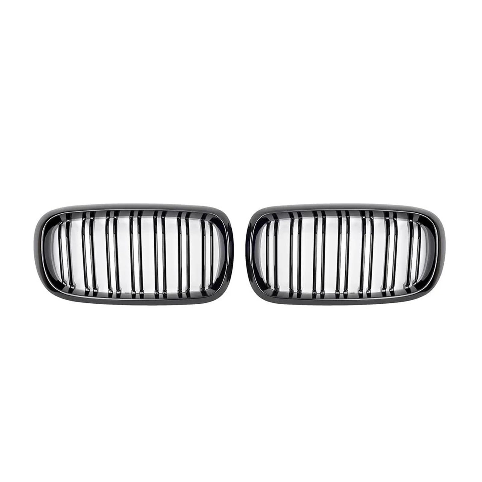 Kühlergrill Für F15 F16 X5 X6 2014 2015 2016 2017 Renngrills F15 F16 1 Paar Auto Doppellamellen Frontniere Renngrill Ersatz Kühler(Glossy Black) von IMAWUHM