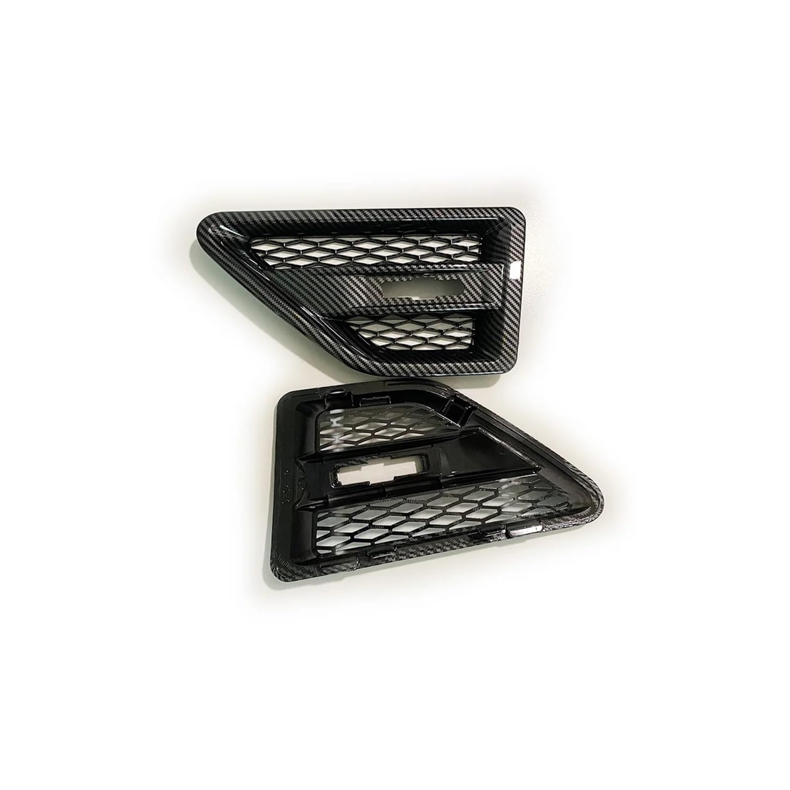 Kühlergrill Für Land Für Rover Für Freelander 2 LR2 2006-2014 Für Racing Auto Tür Seite Grille Vent Mesh Grill Auto Seite Fender Spoiler Abfluss Vent 2PCS Kühler(Carbon) von IMAWUHM