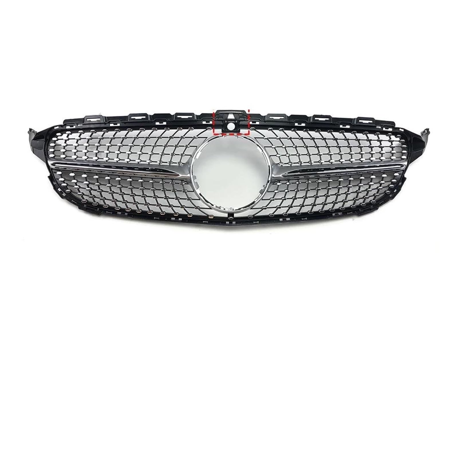 Kühlergrill Für W205 C205 S205 Für AMG Für Benz C 2014-2021 Verkleidung Für GTR GT Diamant Frontstoßstangengrill Racing Einlasshaube Grill Center Mesh Kühler(19-21 D Black) von IMAWUHM