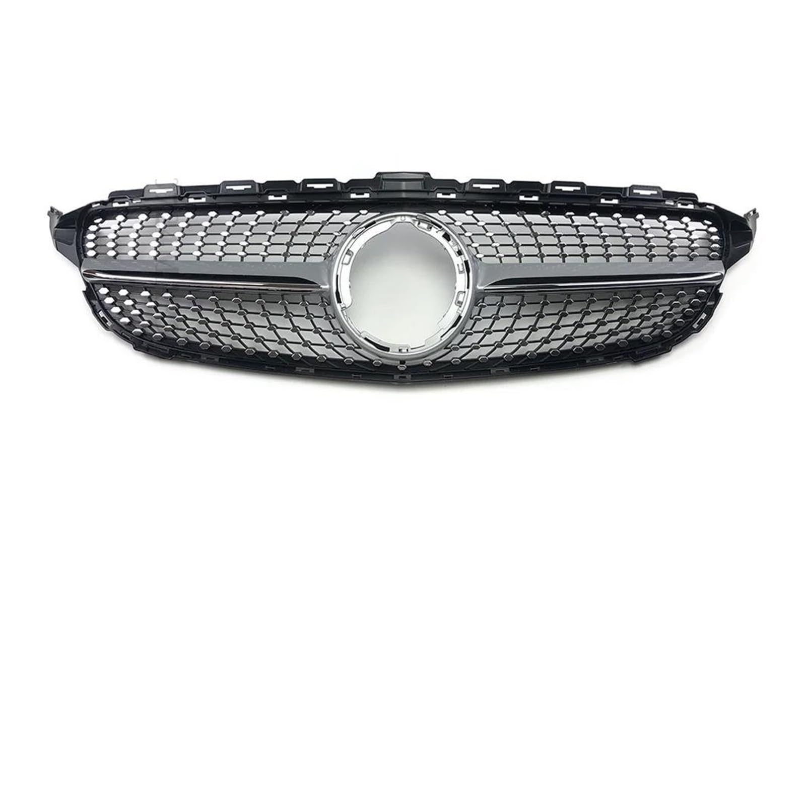 Kühlergrill Für W205 C205 S205 Für AMG Für Benz C 2014-2021 Verkleidung Für GTR GT Diamant Frontstoßstangengrill Racing Einlasshaube Grill Center Mesh Kühler(19-21 D Black-Cam) von IMAWUHM