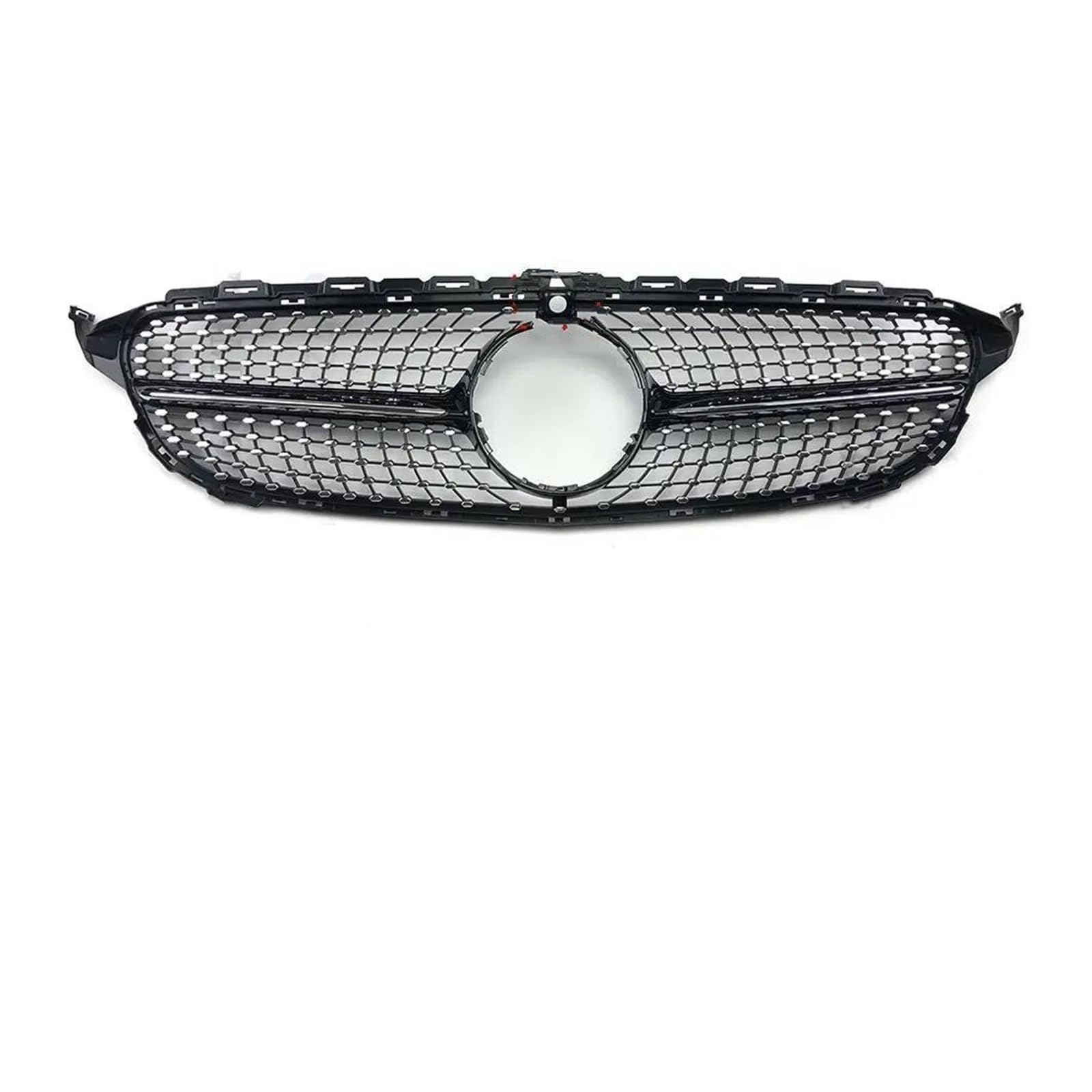 Kühlergrill Kühlergrill Für AMG Style Refit GT Für GTR Diamond Inlet Mesh Grill Für Benz C W205 C205 S205 2014-2021 Tuning-Zubehör Kühler(H 2014-2018) von IMAWUHM