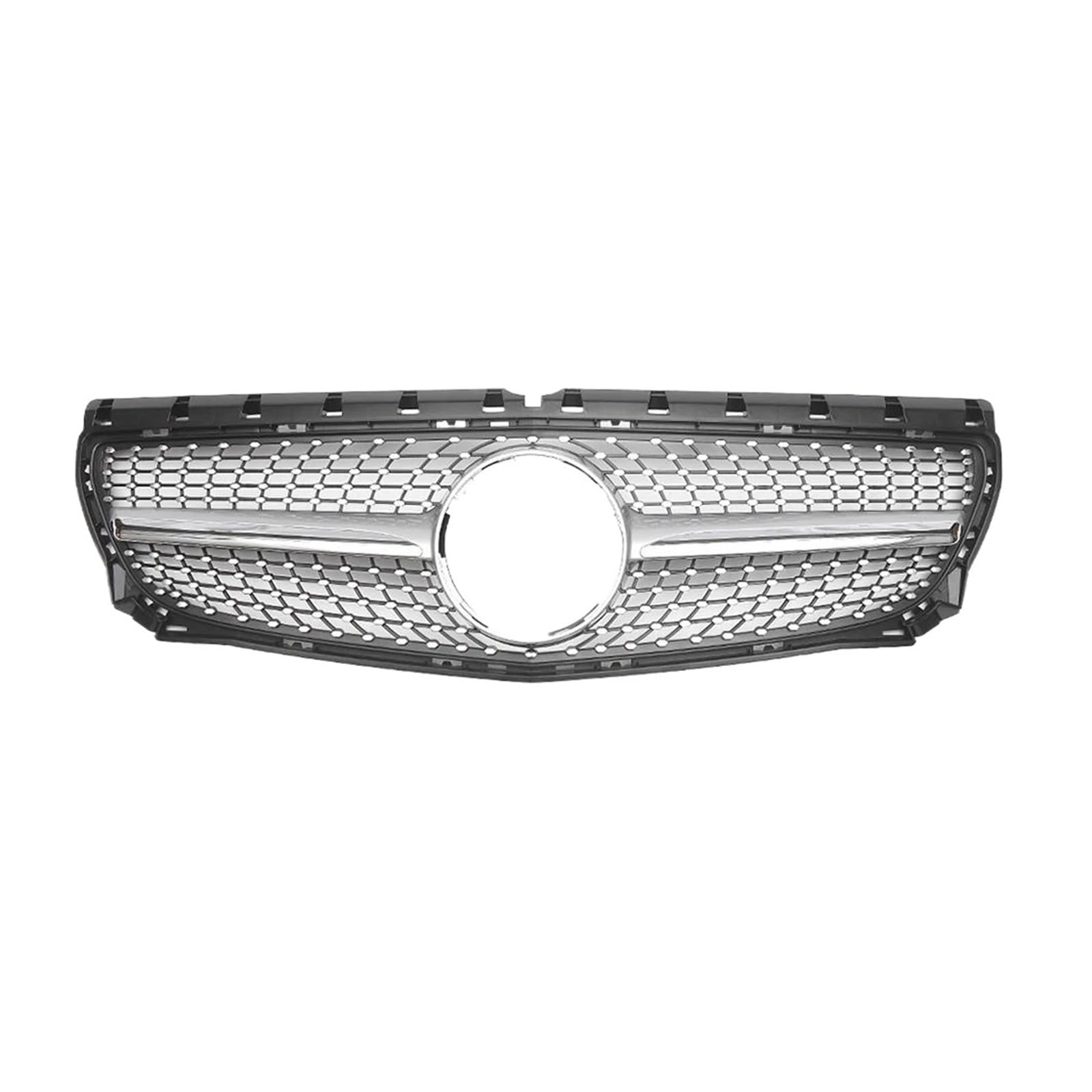 Kühlergrill Kühlergrill Im Chrom-Silber-Diamant-Stil, Schwarz Glänzend Für GTR-Frontstoßstangengrill Für Benz Für B-Klasse W246 2012–2014 B180 B200 B250 Kühler(Diamonds-Silver) von IMAWUHM