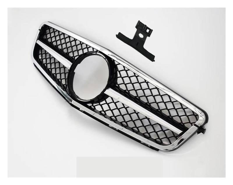 Kühlergrill Tuning-Frontgrill Frontgrill Für Benz W204 C-Klasse Für AMG-Stil 2008–2014 C180 C200 C250 C300 C350 ABS-Stoßstangengrill Kühler(Full Silvery) von IMAWUHM