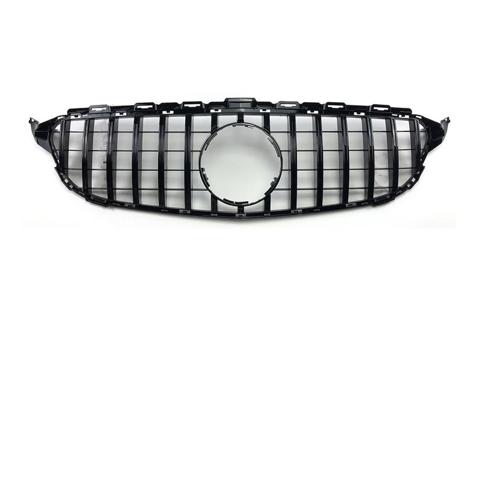 Kühlergrill Zierleiste Für Benz C Für W205 C205 S205 2014-2021 Für AMG Für GTR GT Diamant-Frontgrill Racing Einlasshaube Grill Center Mesh Kühler(14-18 G Black) von IMAWUHM