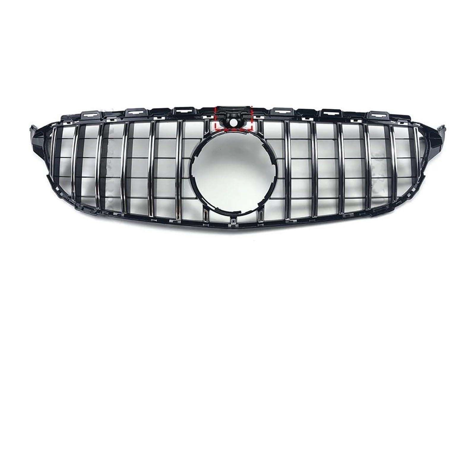 Kühlergrill Zierleiste Für Benz C Für W205 C205 S205 2014-2021 Für AMG Für GTR GT Diamant-Frontgrill Racing Einlasshaube Grill Center Mesh Kühler(14-18 G Silver -Cam) von IMAWUHM