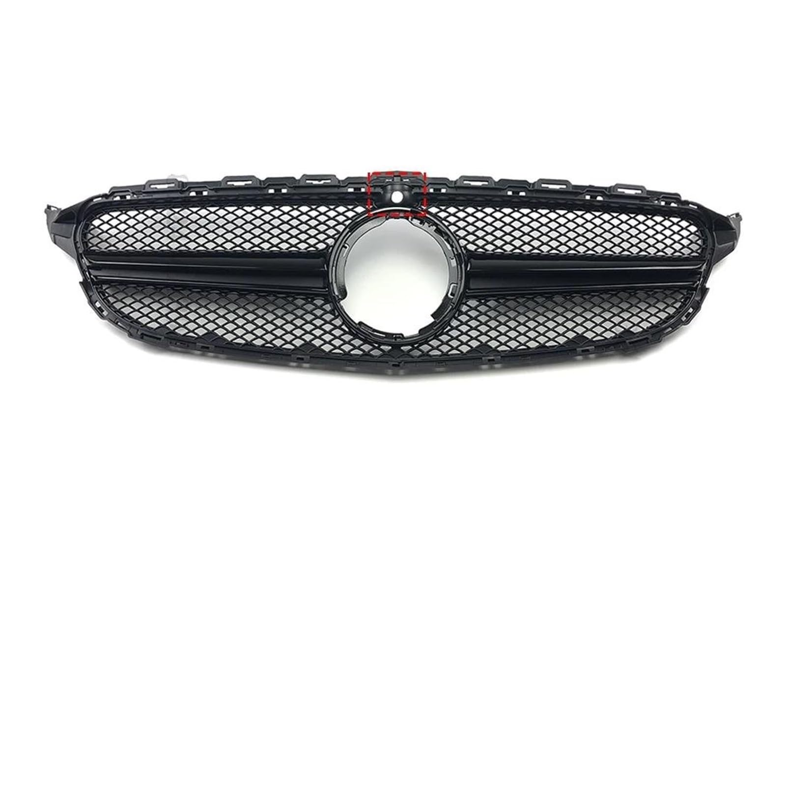 Kühlergrill Zierleiste Für Benz C Für W205 C205 S205 2014-2021 Für AMG Für GTR GT Diamant-Frontgrill Racing Einlasshaube Grill Center Mesh Kühler(19-21 A Black -Cam) von IMAWUHM