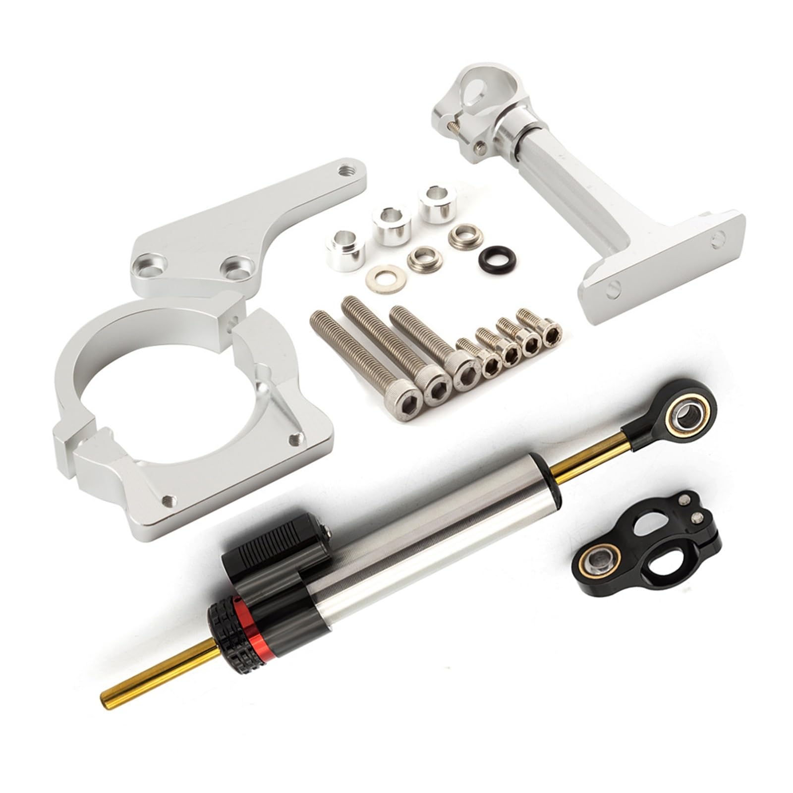 Linear Umgekehrte Stabilisieren Dämpfer Für Kawasaki ER6N ER6F Für Ninja 650R 2006-2008 2007 Aluminium Motorrad Lenkung Dämpfer Stabilisieren Halterung Unterstützung Montage Kit(A1) von IMAWUHM